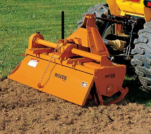 Medium-duty Tractor HP range: 30 50 hp GHT60 GHT72 57-inch 69-inch Three-point hitch: Cat 1 Rotor shaft guard prevents wrapping on end bearing Adjustable, six-position skid shoes control tilling