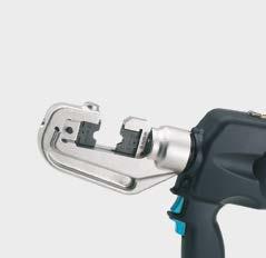 powerful speed for crimping. The crimping head can rotate through 180 for ease of operation.