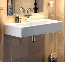 Sorrento Wall Mounted Basin Wall Hung Basin 148-480 H: 150 W: 650 D: 480mm Large 148-481 H: 150 W: 800 D: 480mm Cloakroom Basin RH: