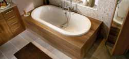 Inset Baths Wave Corner Bath L: 1500 W: 1000mm Short Bath: Left-Hand 209-068 Right-Hand 209-417 Turbo Spa