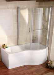 Bath Screens Shower Bath Screens Guaranteed for two years* Anti-limescale treated glass for easy cleaning 6mm toughened safety glass 20mm of adjustment for