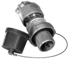 For use with 30 Amp 3 Pole and 4 Pole, 60 Amp 4 Pole and 100 Amp 4 Pole plugs. Cap is secured to plug by aviation cable.