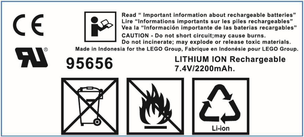 Page 4 of 23 UNT150420C11 Copy of marking plate: Explanation of date Code: Due to traceability, all LEGO products are produced with production date code as