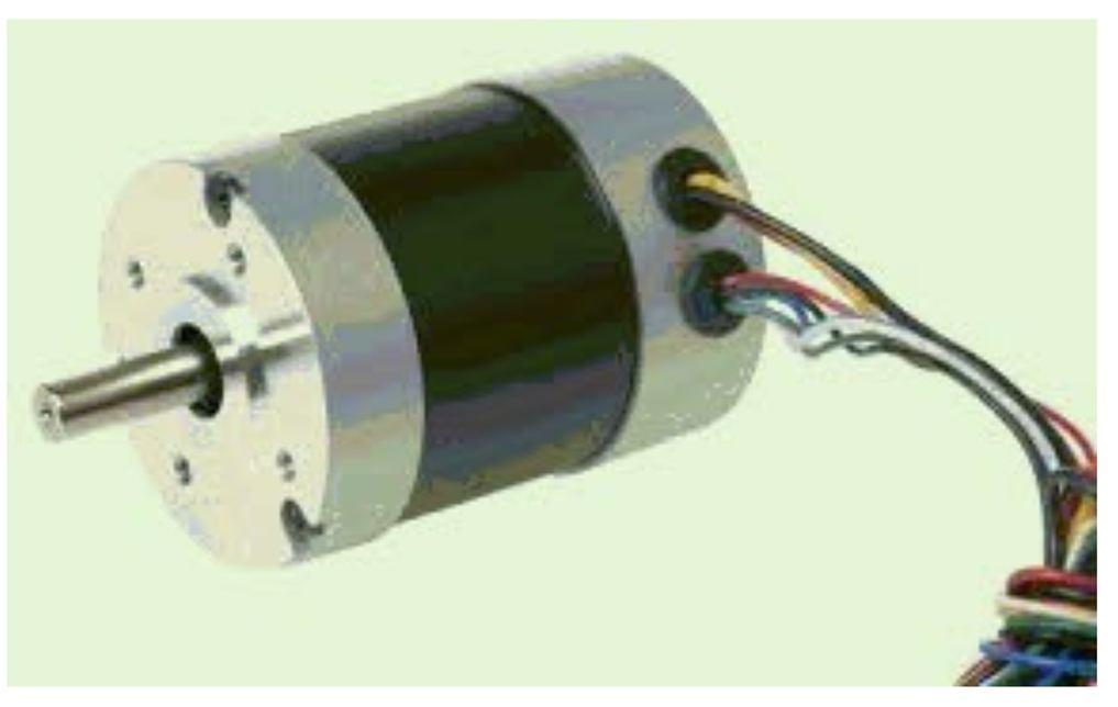 Fig 6 DC Motor A DC motor is a device that converts direct current(electrical energy) into mechanical energy.