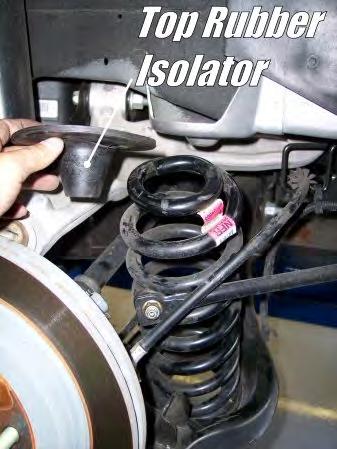 20) After removing the spring, the top rubber isolator might pop off in the process.