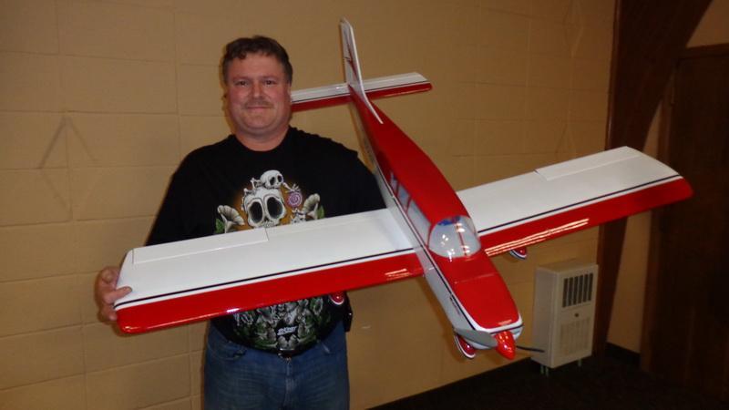 It was powered with a Turnigy electric motor with a pair of 2,000 mah 3-cell lipos. oe had added retracts to the plane from Hobby King.