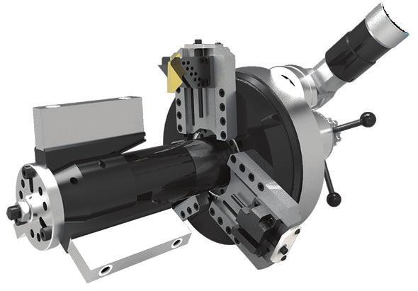 optional speed inputs for maximum control The Model 216B BEVELMASTER is the perfect ID mount portable machine tool for beveling, facing, and counterboring 6 thru 16 pipe.