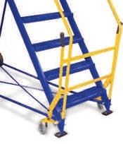 capacity Unique design includes a 100-lb. capacity powered parts tray mounted between the handrails that moves up and down the ladder with the user.