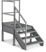 8 Dock Equipment LAddERS 36.4 Stairway Slope B C 96x39" walkway with optional legs. A Industrial Stairways Square tube construction Grip-Strut tread Handrails are 1 1 /2" square tube. 39"W overall.