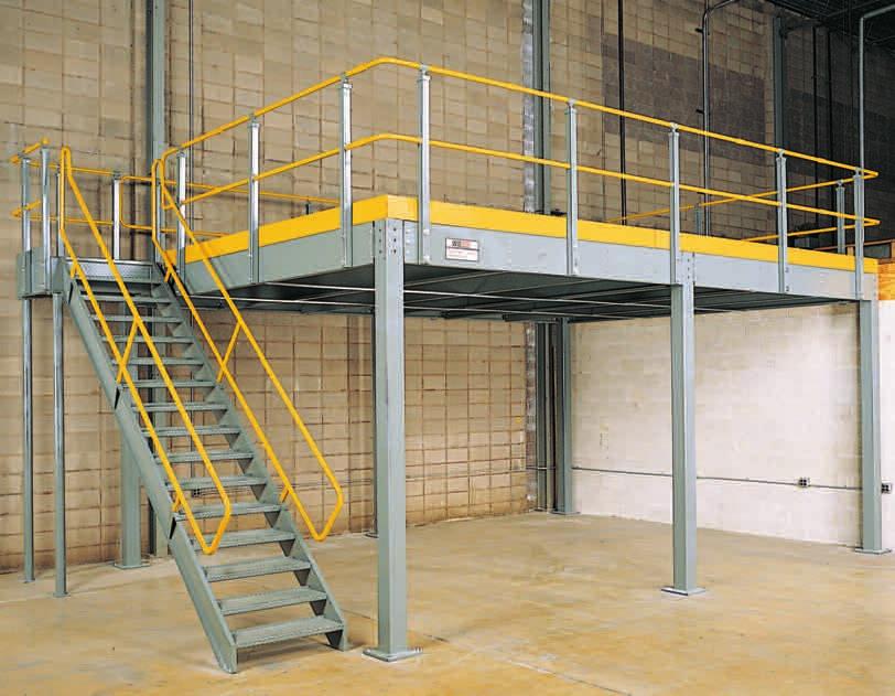 Dock Equipment MEZZANINES 8 Mezzanines Mezzanines allow you to: Increase your storage space Create a work platform Add an in-plant office Renovate existing warehouse space Double your useable floor
