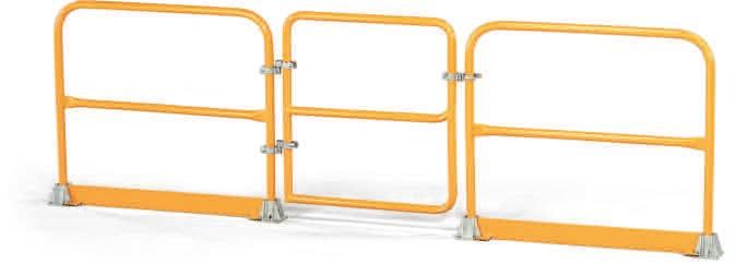 Dock Equipment PEDESTRIAN GUARDRAILS 8 Safety Guardrails Steel All-welded components Can be used in a straight line or as a 90 directional change.