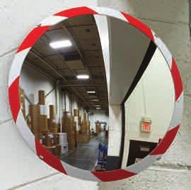 Outdoor mirrors feature waterproof rubber seals, high-quality ABS plastic backing to resist the elements, strong vinyl-coated aluminum edging, and dual mounting channels. Made in USA.