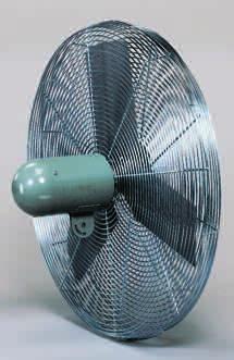 (Not shown) 1 /4 HP, 115V 1ph motor runs efficiently in temperatures up to 135 F. Chrome-plated steel fan guard. Three blades. 18'L cord with 3-conductor plug. Factory assembled fan head and mount.