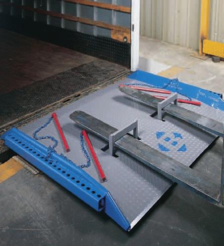 capacities Steel For use with forklifts and most hand operated equipment Provide a positive pin-locking system which increases dock safety. Includes (4) 1" dia.