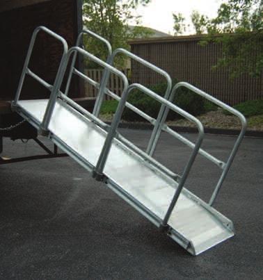 For truck-to-ground and/or dock-to-ground choose a 36'L yard ramp (30' ramp with 6' level off). Choose a 30'L model for quick loading from dock to ground. Made in USA.