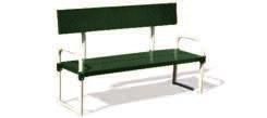 Thermoplastic Coated Steel Benches Steel with polyethylene copolymer