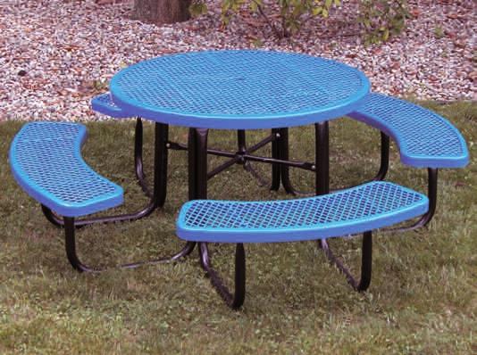 Thermoplastic Coated Steel Picnic Tables Steel with polyethylene copolymer