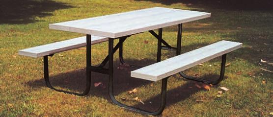 9 Outdoor Products SEATING 4199002-R 4199318-R Rolled Edge Table See page 582 for matching receptacle in red, green, or blue.