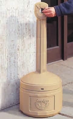 9 Outdoor Products CIGARETTE RECEPTACLES Quick-release empty. Aluminum Smokers Pole 0.9-gal.