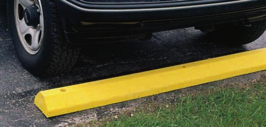 9 Outdoor Products PARKING LOT & TRAFFIC 5 YEAR WARRANTY Recycled Plastic Parking Stops Won t crack or chip resist gas, oil, salt, sunlight, and chemicals.