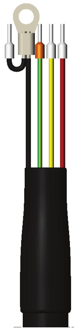 4.6.1 and Mx Body Style 1-2", 3" And 14+" Blue Right Sensing Electrode- 1 (E1F) Pink Left Sensing Electrode- 2 (E2F) Green/Yellow Cable Shield Ground - 4 (SH) Black Reference Ground - 3 (C) Black