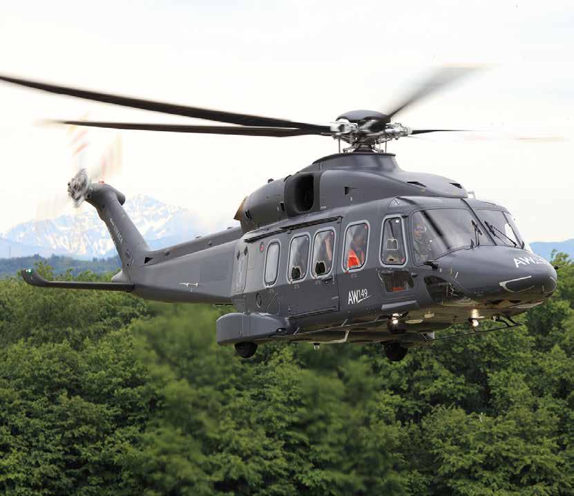 SAFETY AND SURVIVABILITY Engineered to the highest safety and survivability standards, the AW149 incorporates the latest advances in aviation technology for greater dependability and safety whilst