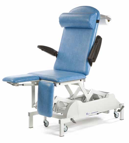 +15-85 SM0585-15 38cm 49cm 93cm SM0575-85 Height range 52cm to 106cm Height range 52cm to 106cm Medicare Multi-Couch - Dual Footrest Incorporating both an adjustable angle backrest with