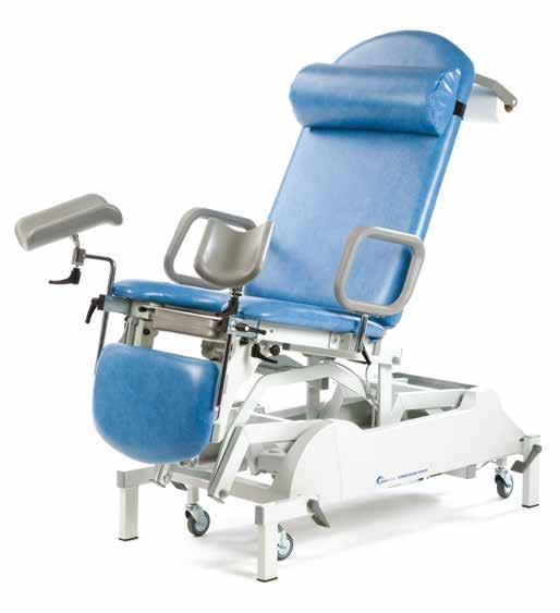 They are supplied with a special set of accessories which include a matching operator s chair, base frame cover, a choice of leg extension, leg supports, matching head support cushion, side support