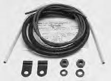 9817-15 Front Fender Lamp Wire Kit Steel tube, clamps, nuts, connectors, wire and loom will secure wire
