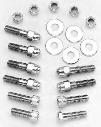 Cap Style Sprocket Bolt & Nut Kit fits 1973-up Big Twins & Sportster with chain drive spoke rear wheel. Replaces OEM P/N 41197-73. Stock No. 8837-10 D.