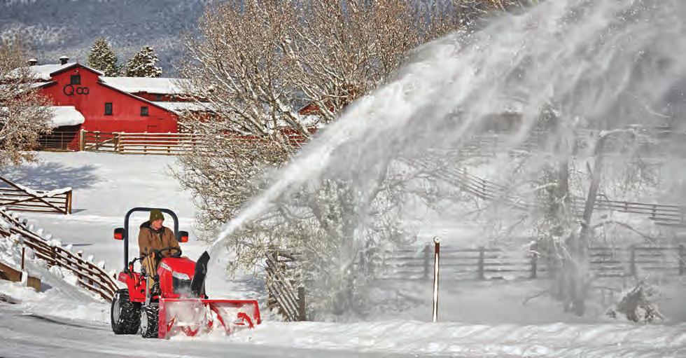 THE RIGHT TRACTOR FOR ANY SEASON. If you live in colder climates, winter presents its own special challenges. And Massey Ferguson compacts offer just what you need to meet them head on.