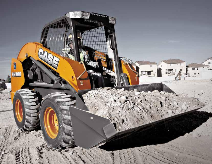 The revised range includes five radial lift skid steers (SR models), two radial lift compact track loaders (TR models), two vertical lift skid steers (SV models) and one vertical