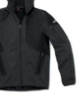 waterproof jacket with hood made from an innovative mix of