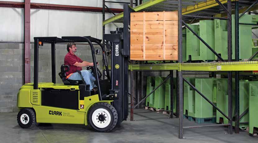 Solid pneumatic tires provide a softer ride and allow for indoor/outdoor operation.