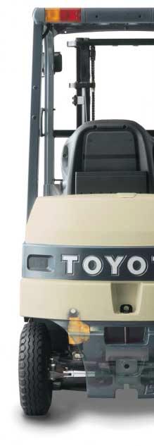 The Toyota 7FB Series. Leading-edge computercontrolled safety that satisfies even the most experienced operators. SAS- Active Control Rear Stabilizer Controls lateral stability when turning.