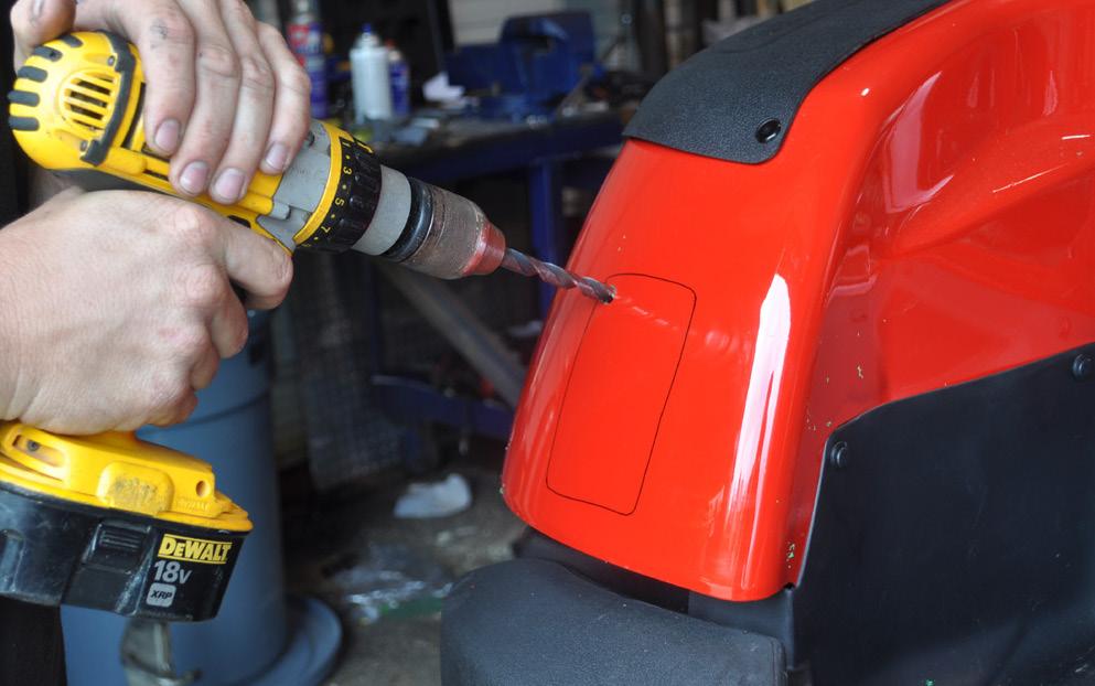 8 Align the Taillight Template to outermost of the bodywork s
