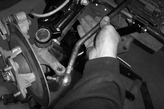 in contact with the power steering