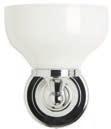 00 ROUND BASE, WHITE FINE PLEATED SHADE - CHROME EL/BL12 was 195.00 NOW 156.