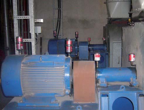 (below left) Fans Automatic lubrication systems from perma reduce the exposure of maintenance personnel to the dust, heat and noise around fans.