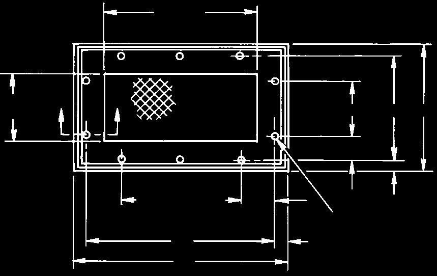 Electro-Air EMI/Dust Filtration Panels Figure 6. Thin Line EMI Filtration Panel Width Length G No. spaces @ H D B BB Table 5a. Tolerances Size Range with Tolerance Dimensional 0-4 4.1-12.0 12.1 to 24.