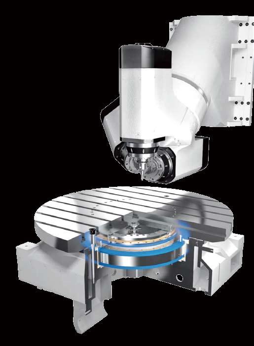 C AXIS DURABLE CNC ROTARY TABLE STANDARD: φ1300mm dimension with 4000kg load driven by AC servo motor, it can