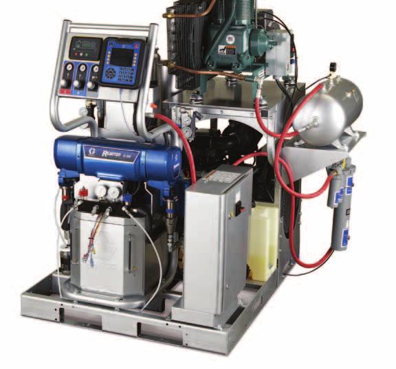 *Integrated Air Compressor Champion 5 HP Compressor Continuous run air compressor with built-in head unloader Automatic tank drain prevents moisture accumulation *Standard on some models *Three-Stage