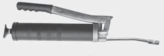 Pistol-Matic Grease Gun is the same as # 110203 but with 12 in (30.4 cm) fl exible rubber hose and 110202 hydraulic coupler.