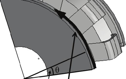 certain angle. In the analysis, we skewed the front rotor in the rotational direction to reduce the cogging torque as shown in Fig. 3.