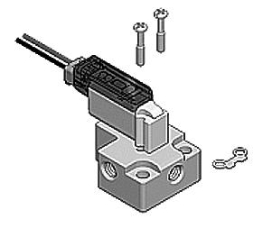 Plug connector assembly (for plug lead) 14A Lead wire length Nil 10 mm 00 mm 00 mm 10 1000 mm o Sub-plate S M Port size M M female thread M M female thread u Interface gasket Valve model A M Gasket