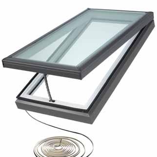 powered by VELUX INTEGRA allows you to enjoy the one-touch convenience of a remote control. With the integrated rain sensor, electric skylights will close automatically in case of inclement weather.