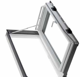 Roof windows Roof access window - GXU New Roof access window - GXU Benefits: Easy roof access for repairs, maintenance, emergency and egress (FK06). Locking device keeps sash in open position.