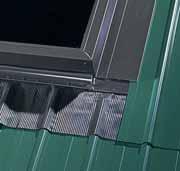 (EKL only) Tile roofing - EDW Patented sill flashing features pliable pleats that form to most types of tile.