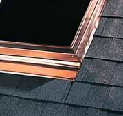 Note: Not available for VSS Copper cladding and flashing Available for select deck mounted VELUX roof windows and skylights.