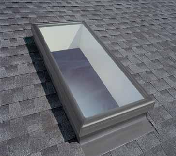 Curb mounted flashing systems Flashing must be purchased with skylights and installed properly to benefit from the No Leak warranty Adhesive underlayment